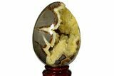 Calcite Crystal Filled Septarian Geode Egg - Utah #176035-1